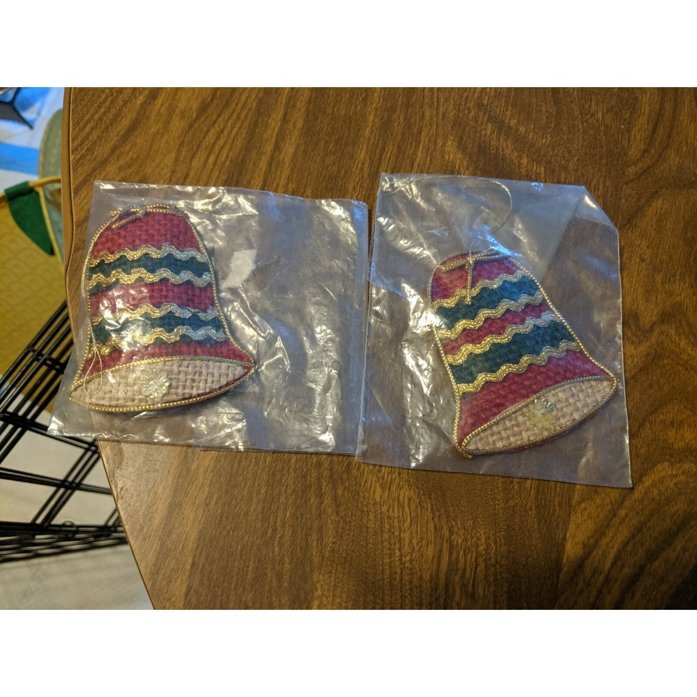 2 Vintage Treasure Masters Christmas Bell  Ornaments New old Stock